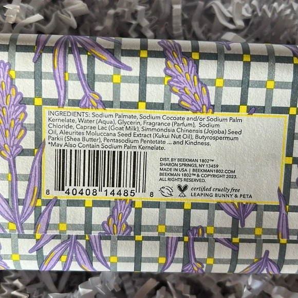 Beekman 1802 Lavender 9 oz goat milk soap. Clinically Kind®  for Sensitive Skin - Picture 2 of 2